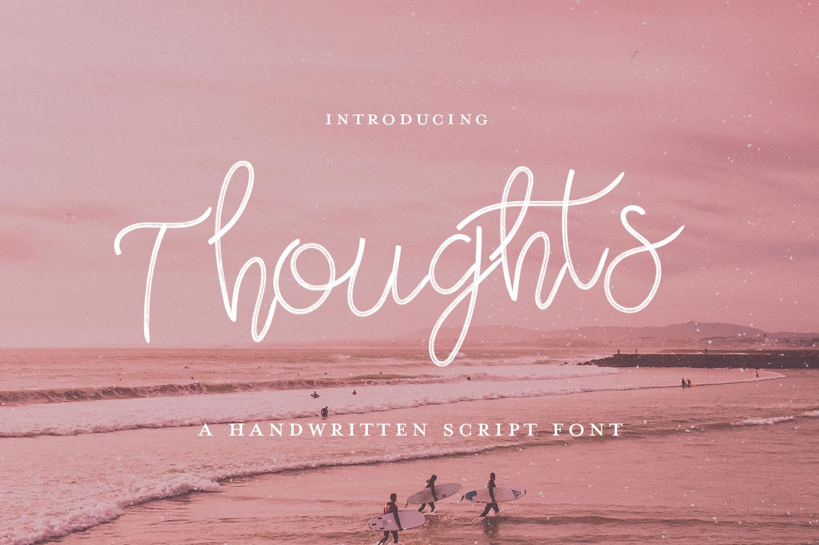 Thoughts Script: A Handwritten Font for Creative Campaigns